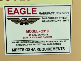 2310 EAGLE Flammable Safety Cabinet Osha #2