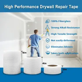 733649959322 EDSRDRUS Drywall Repair Tape Crack Mes #3