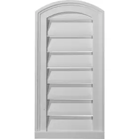 GVEY18X30F EKENA MILLWORK Gable Louver Vent Round Top Primed