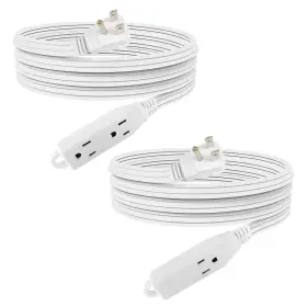 DL-32 EP Outlet Extension Cord Flat Plug Prong Grounded