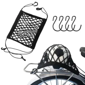 CG001 EVOULTES Bike Cargo Net Double Storage Bungee