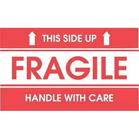 QSTHU-23 FAMILY CART Up Fragile Stickers Handle Care Sheet