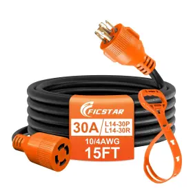 FIC-RVG30A4-15 FICSTAR Prong Generator Extension Cord Nema