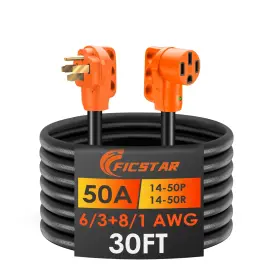 FICSTAR-50A-30FT-NEMA14-50 FICSTAR Extension Cord Grip Handle