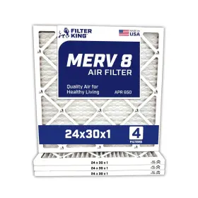 FKFB24X30 FILTER KING Merv Hvac Pleated Furnace Fil Air
