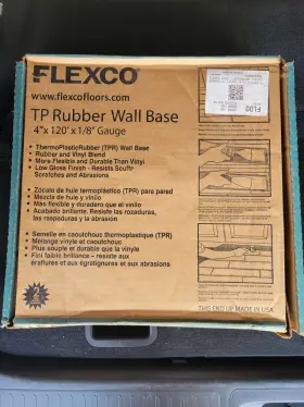 866-353-9261 FLEXCO Tp Rubber Wall Base Gauge Chocolate