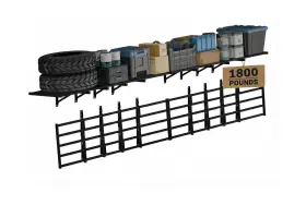840521546041 FLEXIMOUNTS Fold Down Garage Wall Shelving