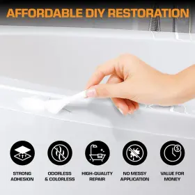 3D-BS5L-F06I FORTIVO Porcelain Repair Fiberglass Tub Sink Kit #3