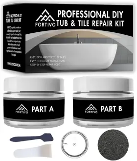 3D-BS5L-F06I FORTIVO Porcelain Repair Fiberglass Tub Sink Kit