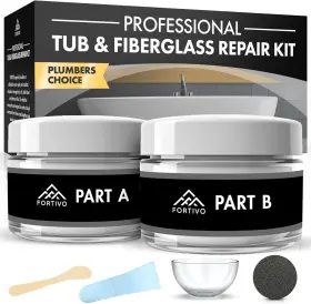 760939194965 FORTIVO Porcelain Repair Fiberglass Tub Sink Kit