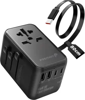 C-10832FJ FOSMON Travel Adapter Usb Cable