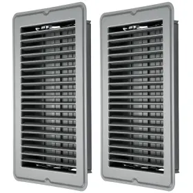 Fumete Qa-fumete-4440 2 Pcs 6 X 10ftft Grey Floor Vent Covers Heavy Duty Register Metal