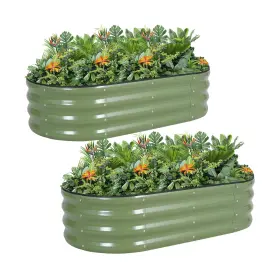 974007273498 G-GOOD GAIN Galvanized Raised Garden Bed Outdoo