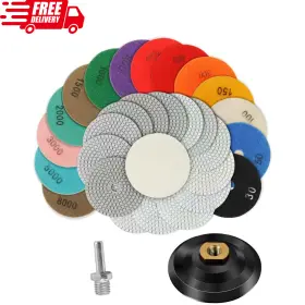 16-PACK GEUMZSW Diamond Polishing Pads Granite Concrete Kit