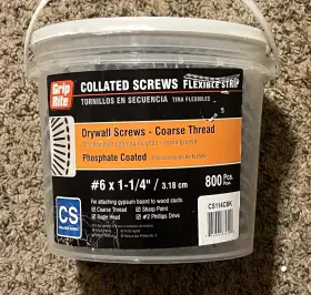 CS114CBK GRIP RITE Flexible Strip Collated Coarse Thread
