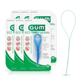 840RQA GUM Eez Floss Threaders Dental Flossers Braces Bridges
