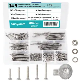 PB-M3 GUOYOMM Flat Head Hex Socket Cap Screws Counte