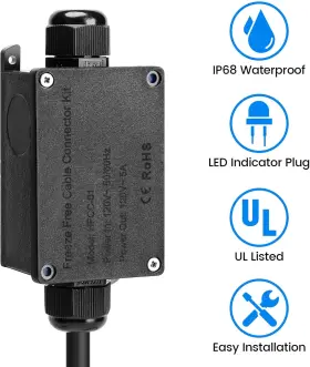 HFCC-01 HAOGUO Regulating Water Pipe Heating Cable Led Plug #2