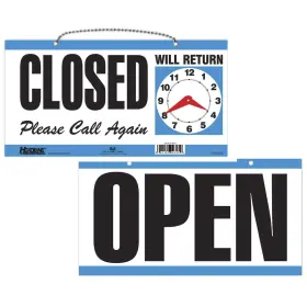 6505DA71-629A-4 HEADLINE Sign Double Clock
