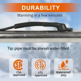 947881530001 HEATIT Water Line Heat Tape Season Pipe Freeze #2