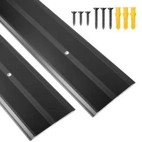 HNMFLAT-4IN-2PCS-BLACK HENEYMO Pack Floor Transition Strip