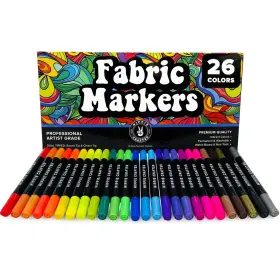 HC-FBRK-MRK26 HIPPIE CRAFTER Fabric Markers Permanent Bleed