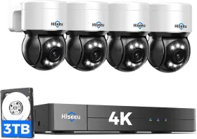 PK-4YHD385-CT HISEEU Pan Tilt Poe Security Camera Cctv Berry