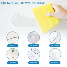 728062152849 HOMMEE Drywall Repair Hole Patch Fix Wall Kit #3