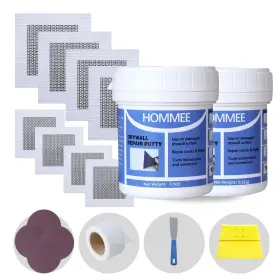 728062152849 HOMMEE Drywall Repair Hole Patch Fix Wall Kit
