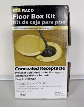 6RF151SR HUBBELL Raco Concealed Receptacle Floor Box Round