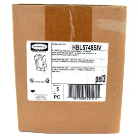 HBL5748SIV HUBBELL Raceway Lp Switch Receptacle Box