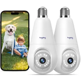 HU-PWG3-W-2PK-N HUGOLOG Light Bulb Security Cameras Wireless