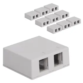 IC107B2TWH ICC Port Mount Box Keyst