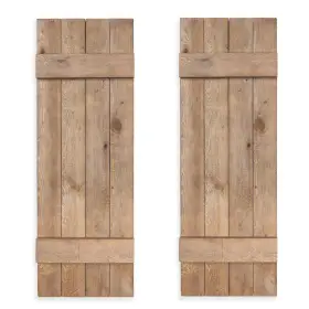 PL-IL-SH10X30-BNW ILYAPA Wood Shutters Wall Farmhouse Barn