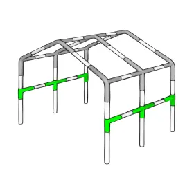 CNPYS4 INSPARK Wall Canopy Fitting Legs Galvanized Ste Kit