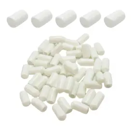 Jdypqz W11pc50 50pcs Rubber End Caps Id 11mm 7/16 Inch White Flexible Protective Soft