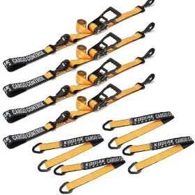 KS-SNP-ORG4P KODIAK STRAPS Pack Axle Tie Down Strap Snap Hook