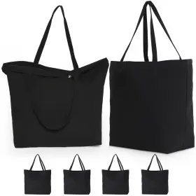 BHBZ570 KOOLMOX Cja Canvas Tote Bag Zipper Reinfo