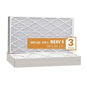 20X25X2X3 LAMONS Xtreme Guard Pleated Merv Pack Air Filter