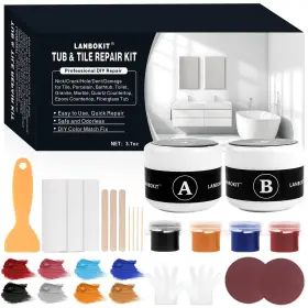 LB0006 LANBOKIT Tile Fiberglass Tub Repair Kitcolor Porcelain