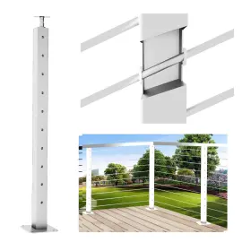LZ-S-03 LANGLIER Cable Railing Post Square Column Inclined