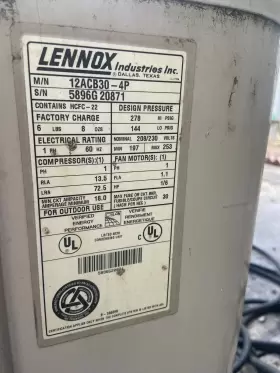 ACC19122 LENNOX Central Air Conditioner Condenser #2