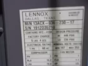 ACC19203 LENNOX Central Air Conditioner Condenser #2