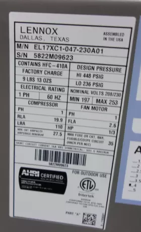ACC19890 LENNOX Central Air Conditioner Condenser #2