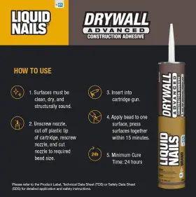 196057908007 LIQUID NAILS Drywall Advanced Latex Based Pack #3