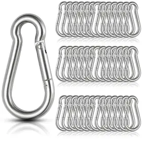 695510256339 LISHINE Steel Carabiner Clip Spring Snap Hook