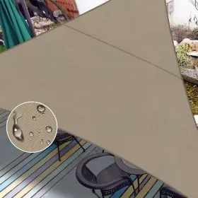 ULWS121212TP LOVE STORY Waterproof Triangle Taupe Sun Shade