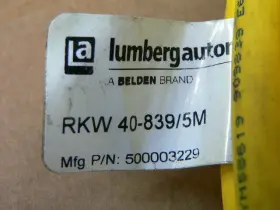 40-839-5M LUMBERG AUTOMATION Cordset Rkw Wire Meter #3
