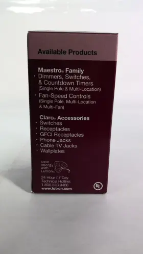 MA-L3L3-TP LUTRON Maestro Incandescent Halogen Single #3