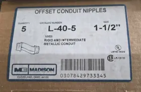 L-40-5 MADISON Box Offset Nipple Conduit Fitting Rigid
